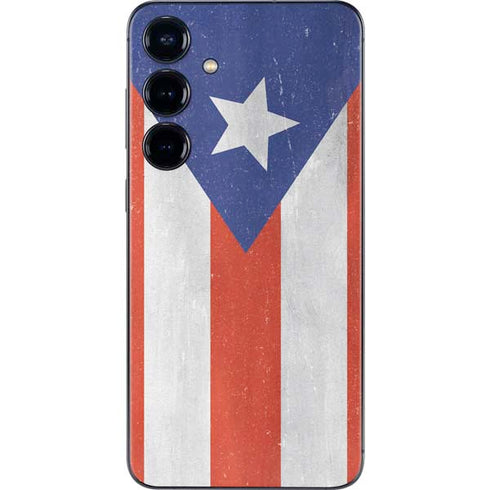 Puerto Rico Flag Distressed Galaxy S25 Skin